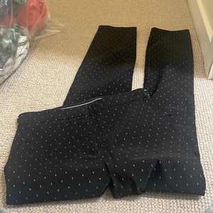 Zara black slacks pants black dotted XS